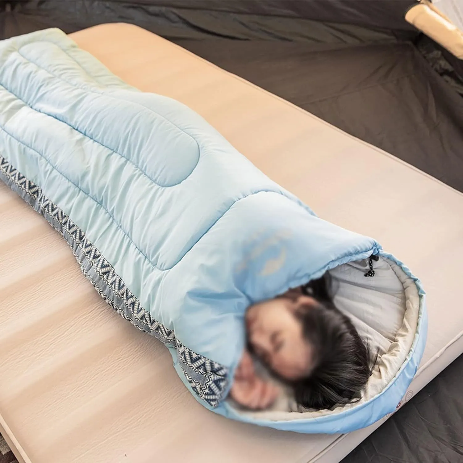 Sleeping Bags Envelope Sleeping Bag with Hood Outdoor Camping Splicable Thermal Sleeping Bag Breathable Tent Sleeping Bag