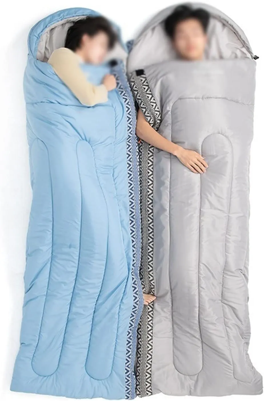Sleeping Bags Envelope Sleeping Bag with Hood Outdoor Camping Splicable Thermal Sleeping Bag Breathable Tent Sleeping Bag