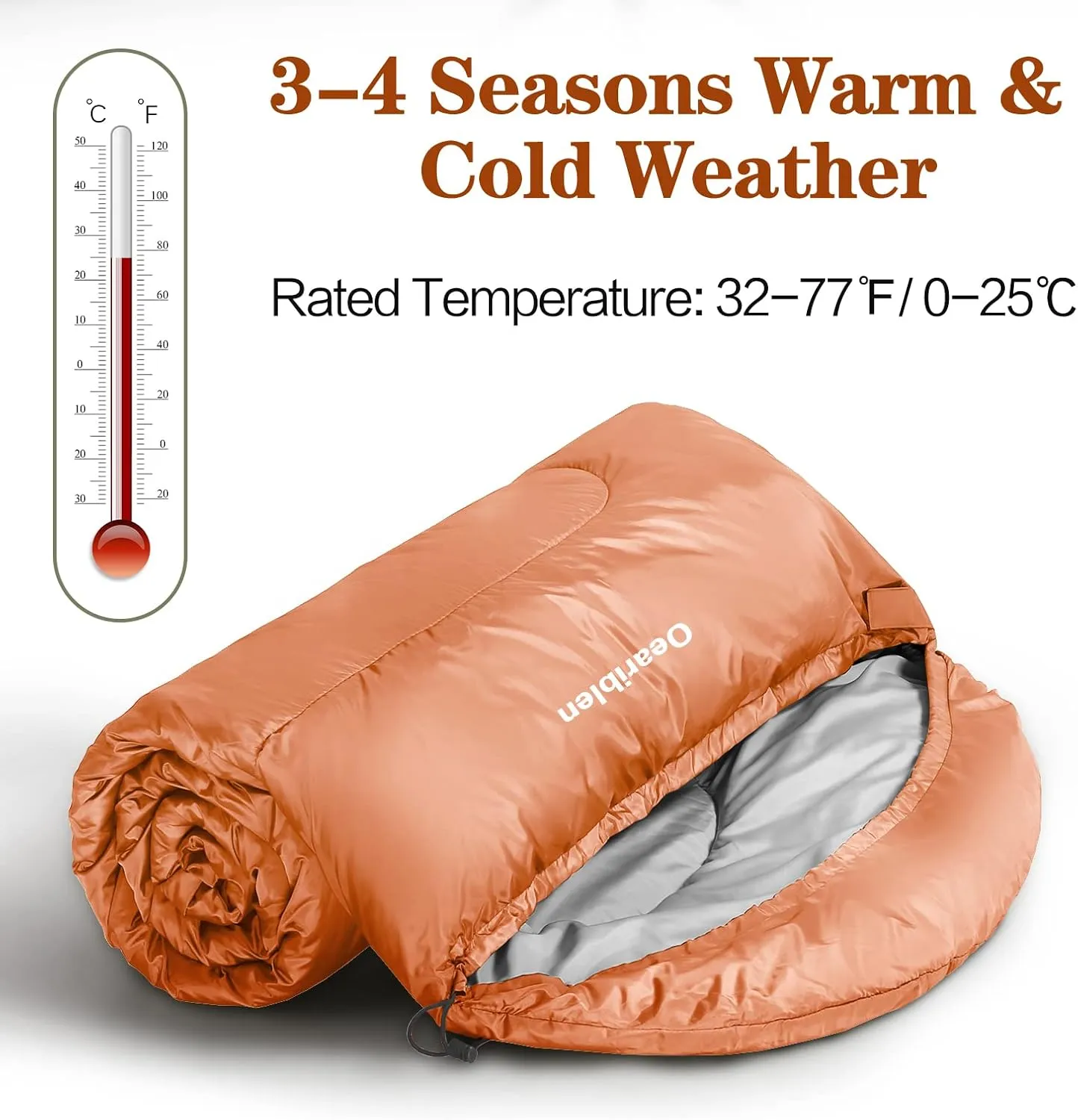 Sleeping Bags for Adults & Kids (Girls or Boys) - Use for Backpacking, Hiking and Camping - Suitable for Warm & Cold Weather - Lightweight, Portable, Waterproof