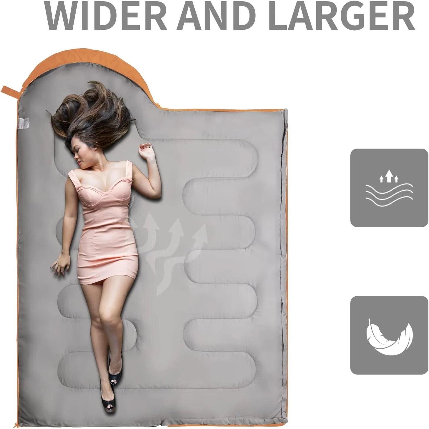 Sleeping Bags for Adults & Kids (Girls or Boys) - Use for Backpacking, Hiking and Camping - Suitable for Warm & Cold Weather - Lightweight, Portable, Waterproof