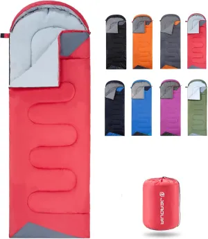 Sleeping Bags for Adults Backpacking Lightweight Waterproof- Cold Weather Sleeping Bag for Girls Boys Mens for Warm Camping Hiking Outdoor Travel Hunting with Compression Bags