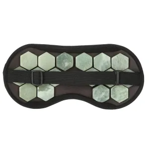 Sleeping Eye Mask, Adjustable Jade Stones Eye Masks Magnet Therapy Eyeshade Eye Cover Masks for Sleeping Travel Naps(Green)