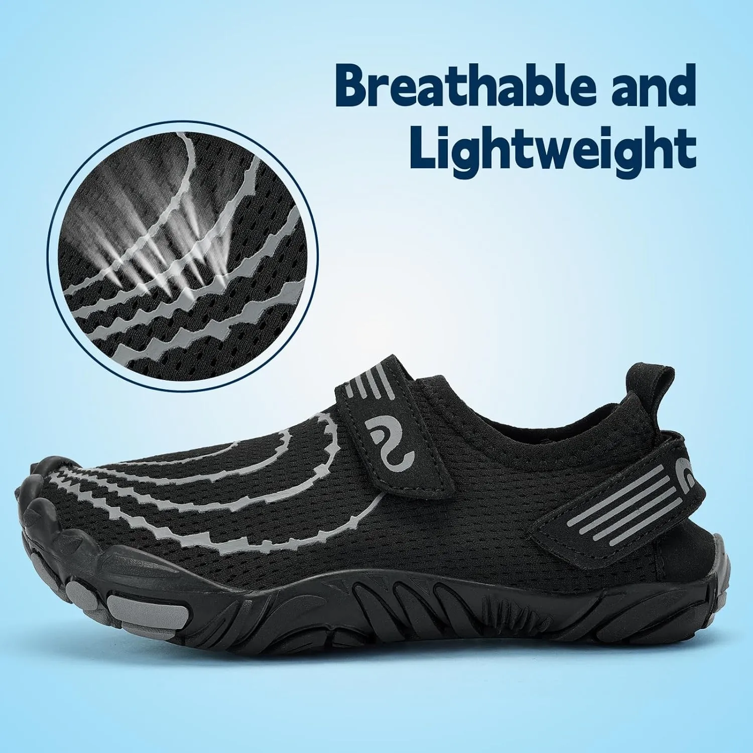 Slow Man Kids Water Shoes Quick Dry Non-Slip Barefoot Shoes Swim Beach Outdoor Pool Shoes for Boys Girls Lightweight Breathable