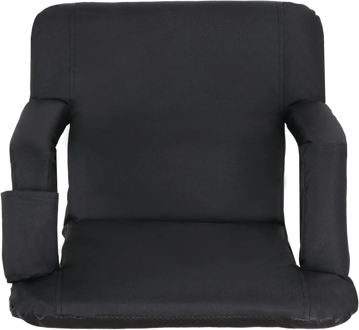 Smartxchoices 2 Pack Stadium Seat Chair Bleacher Seats 5-Reclining Positions Padded with Back Support Cushion Arms Pocket Portable Folding Seat with Shoulder Straps for Gaming with Arm Rest, PVC