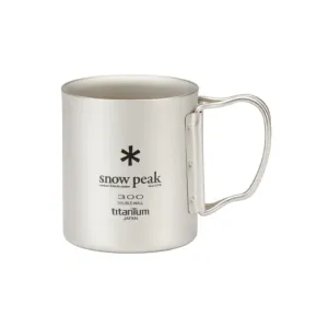 Snow Peak Titanium Double Wall Cup 300ml Folding Handle