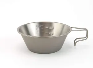 Snow Peak’s Titanium Sierra Cup, E-104, Japanese Titanium, Lifetime Product Guarantee, Lightweight, Compact for Camping or Backpacking