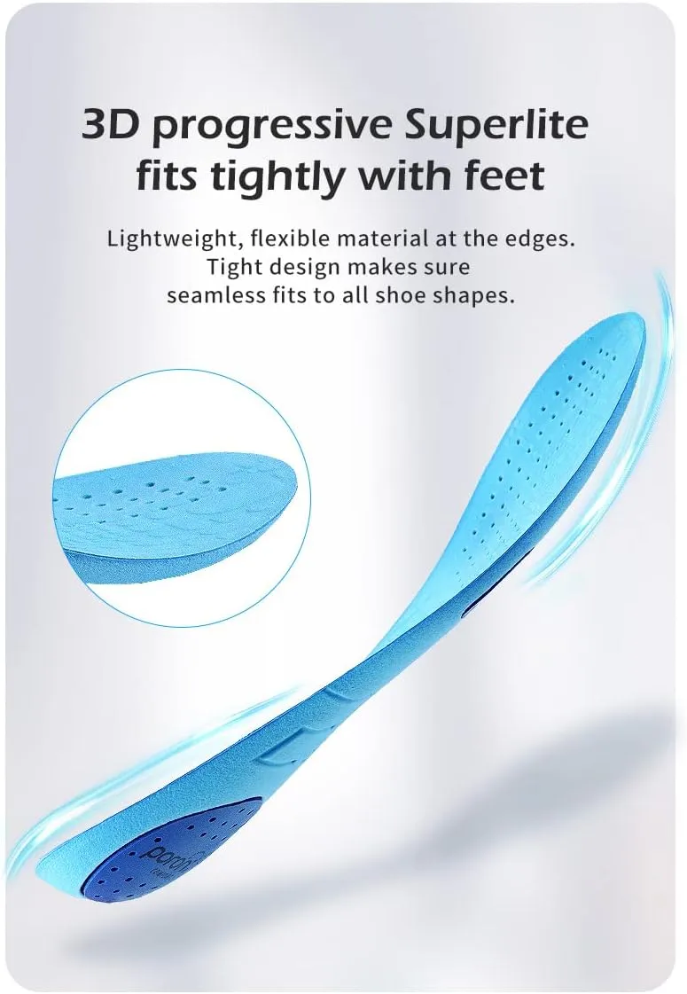 Soccer Cleats Insoles Cleat Boot Shoe Insoles Inserts Pad Poron Foam Anti-Slip Athelete (US8.5-9)