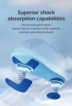 Soccer Cleats Insoles Cleat Boot Shoe Insoles Inserts Pad Poron Foam Anti-Slip Athelete (US8.5-9)