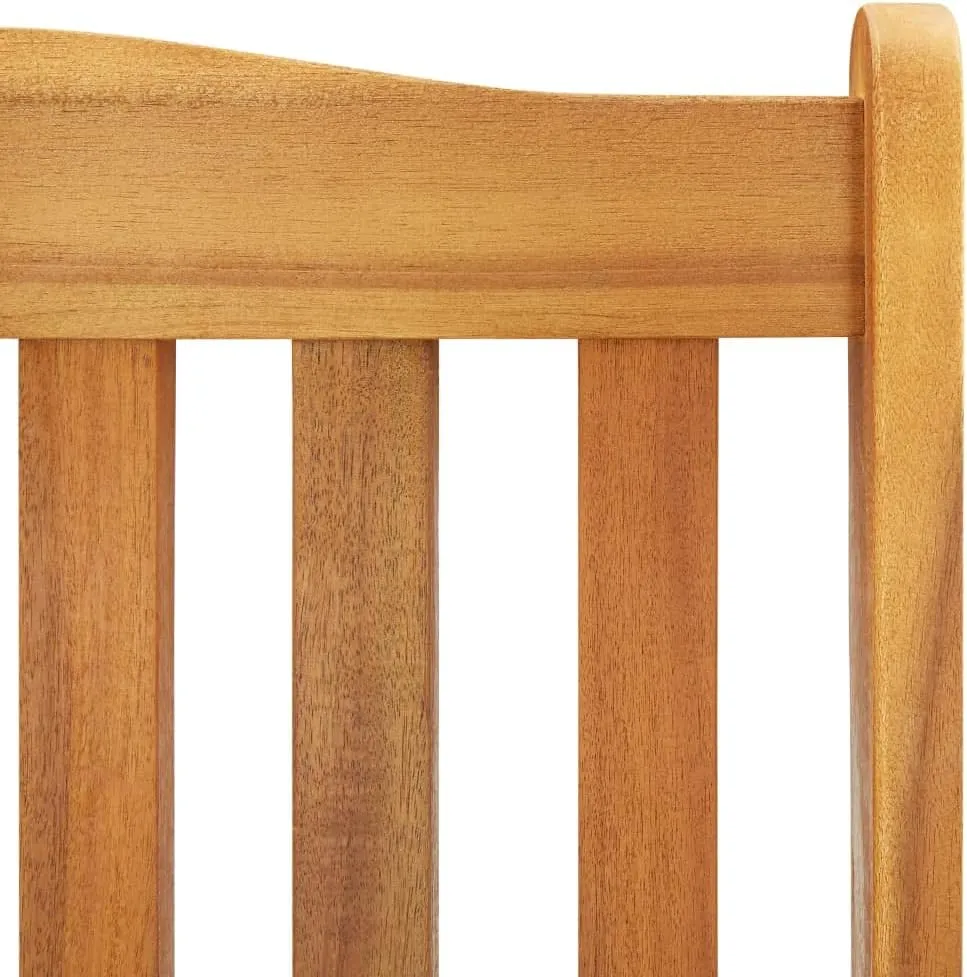 Solid Acacia Wood Rocking Chair with Cushions Outdoor Indoor Use Weather-Resistant Patio Lounge Furniture for Reading Sunroom Backyard