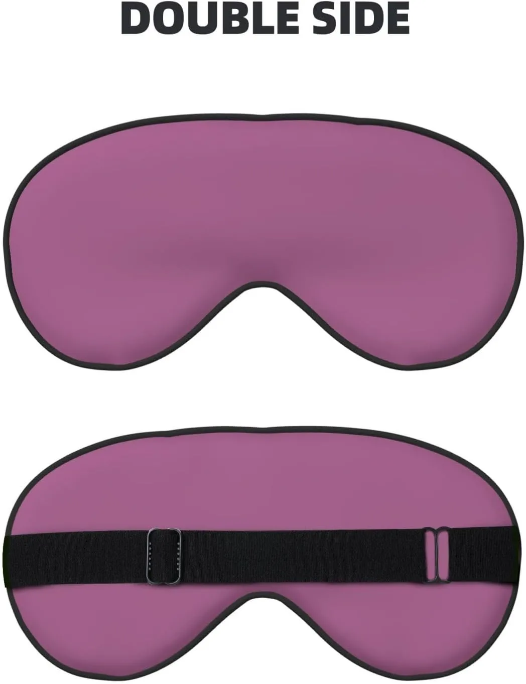 Solid Color Grape red Head-Mounted Double-Sided Light-Blocking Sleeping Eye mask to Protect Eyes and Relieve Eye Fatigue