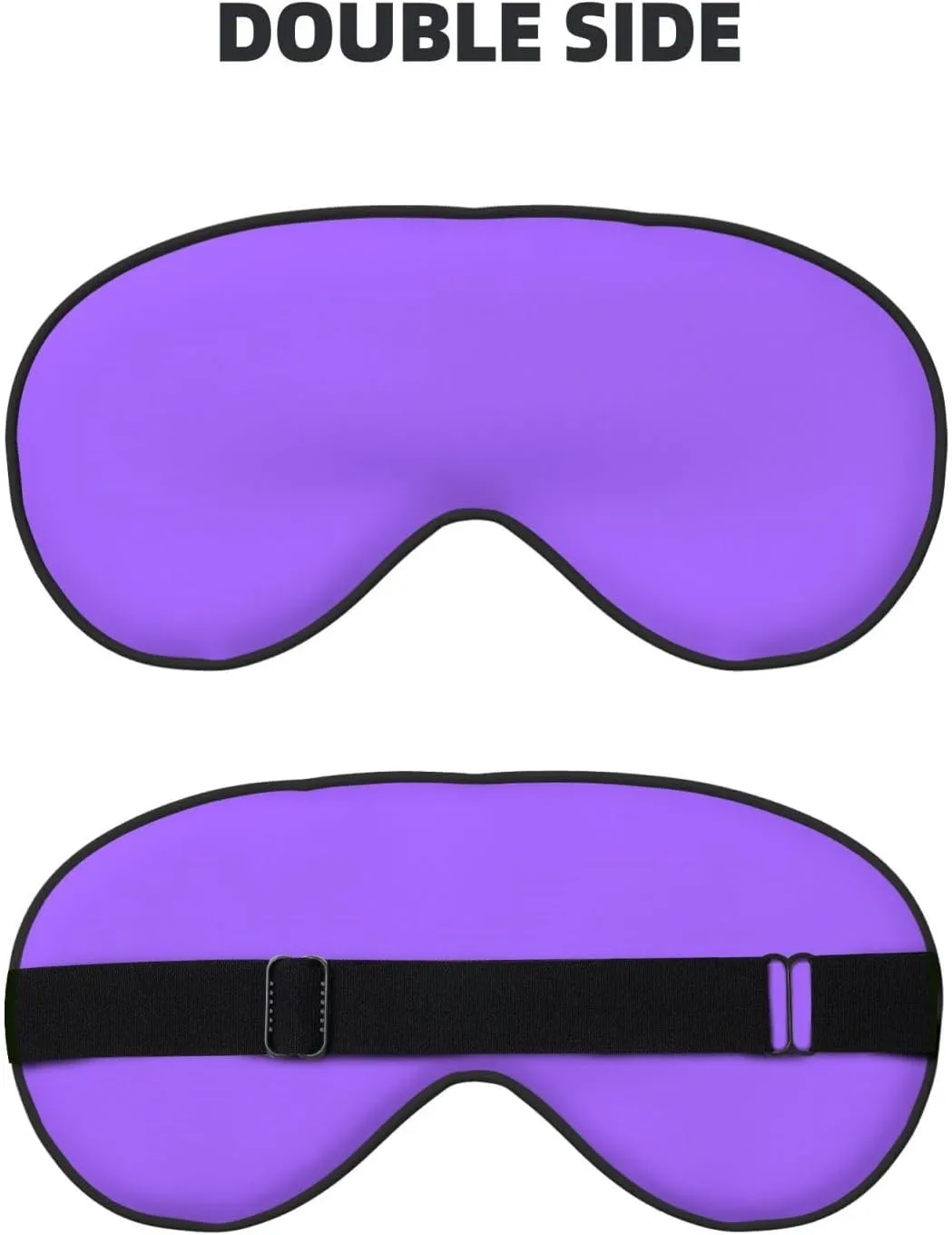 Solid Color Light Purple Head-Mounted Double-Sided Light-Blocking Sleeping Eye mask to Protect Eyes and Relieve Eye Fatigue