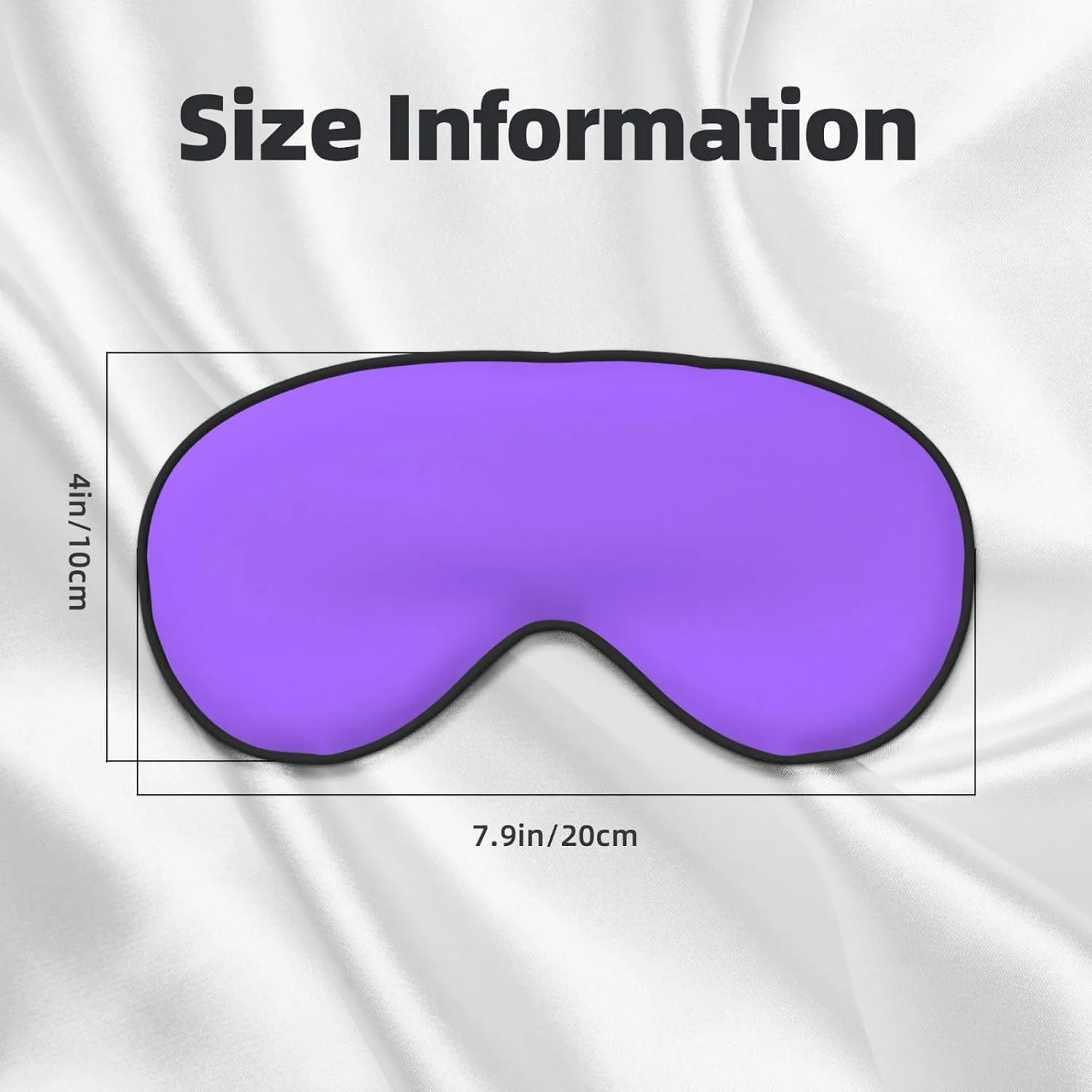 Solid Color Light Purple Head-Mounted Double-Sided Light-Blocking Sleeping Eye mask to Protect Eyes and Relieve Eye Fatigue