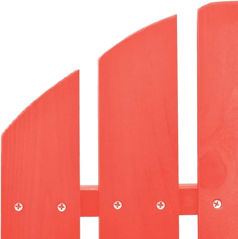 Solid Fir Wood Red Adirondack Rocking Chair for Patio Outdoor Furniture, Sturdy Wooden Rocker Lounge Chair with Ergonomic Design and 242.5 lb Capacity, Weather-Resistant Garden Seating