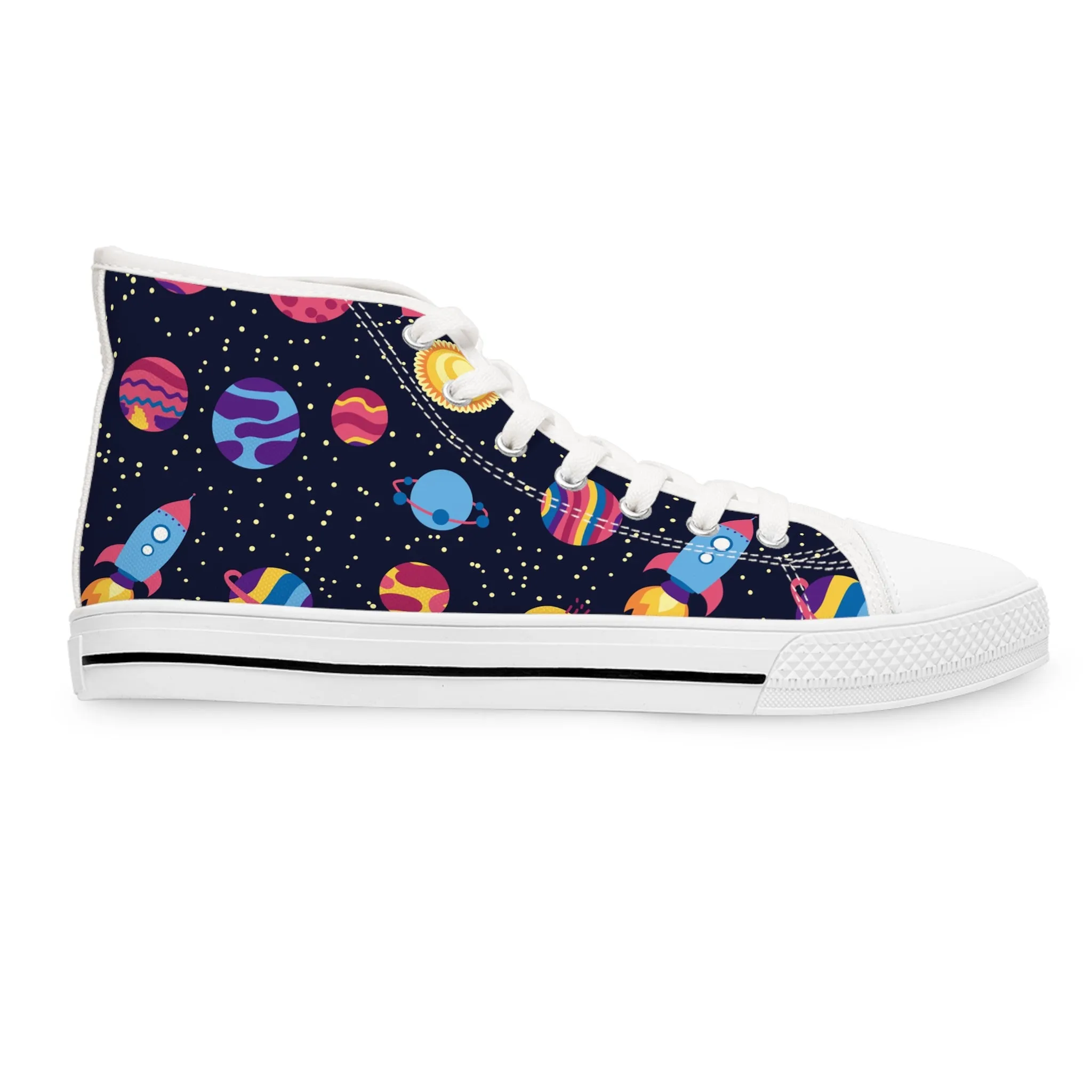 Spaceships Women's High Top Sneakers