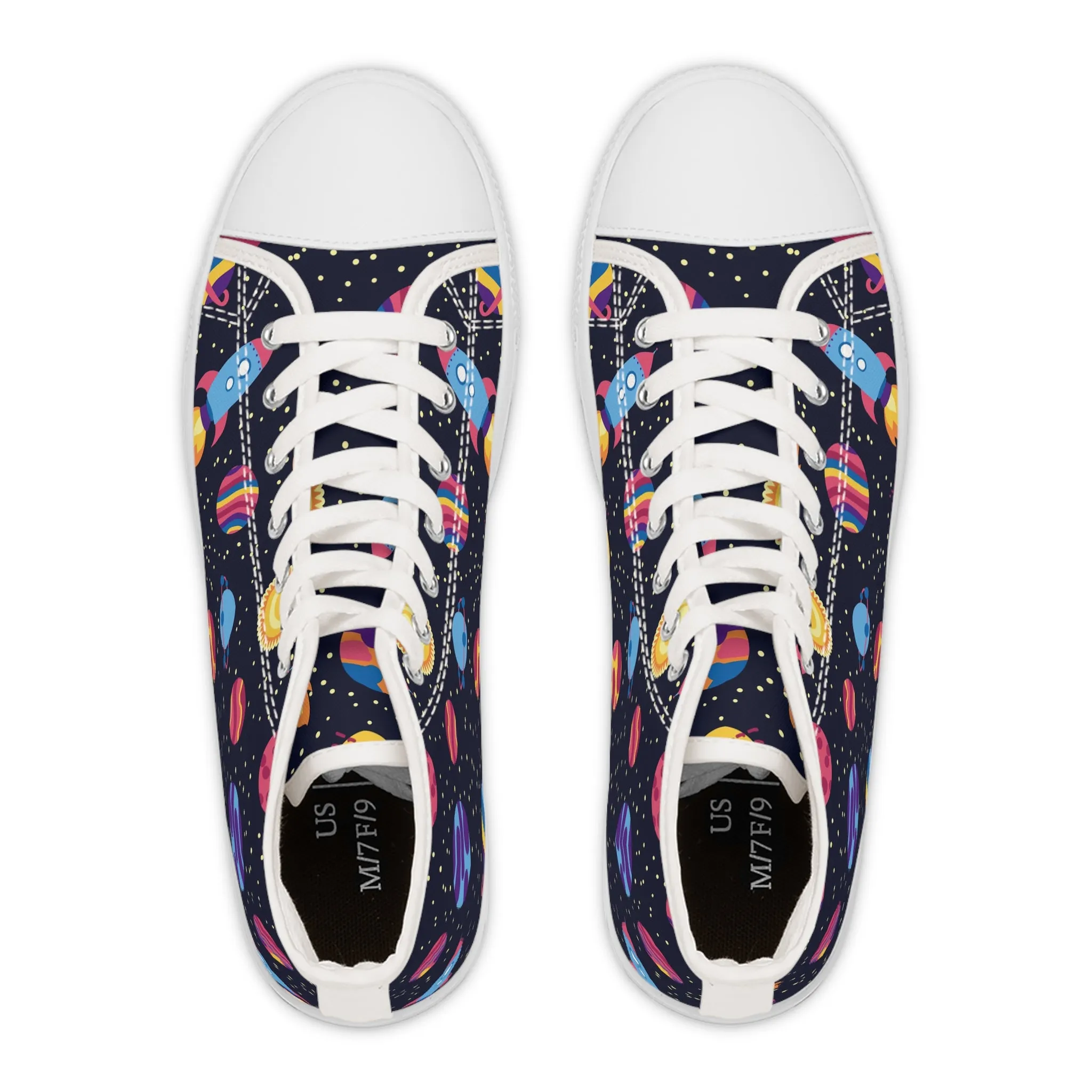 Spaceships Women's High Top Sneakers