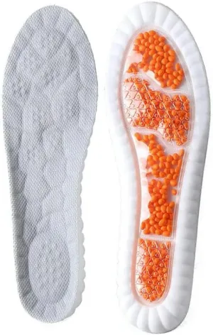 Sport Insoles 4D Latex Insoles Super Soft High Elasticity Shoe Pads Deodorant Cushion Arch Support