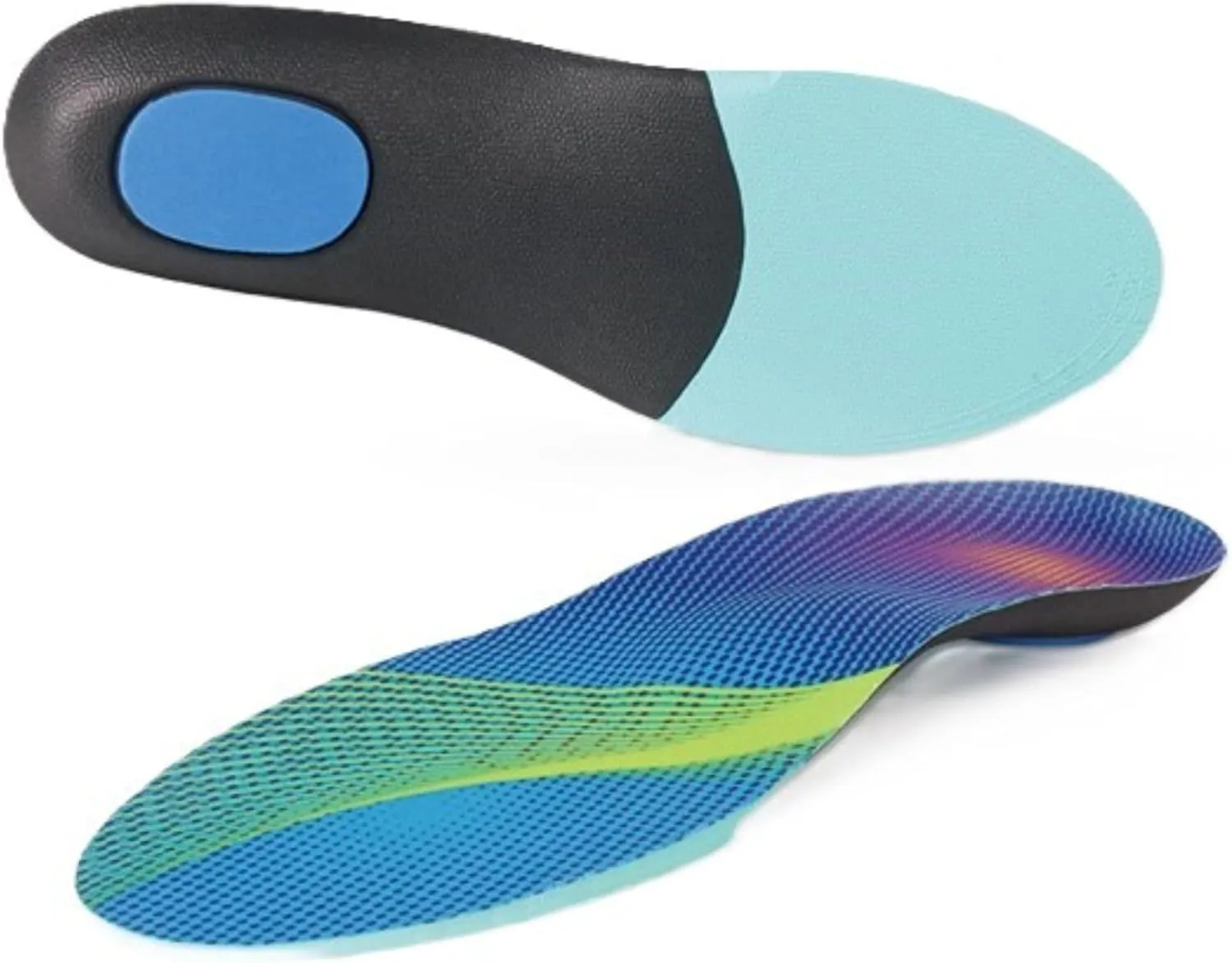 Sport Insoles for Shock Absorption and Comfort, Orthotic Cushions for Soccer, Hiking, Tennis, Basketball, and Hockey Shoes US (Men 5-7/Women 8-10)