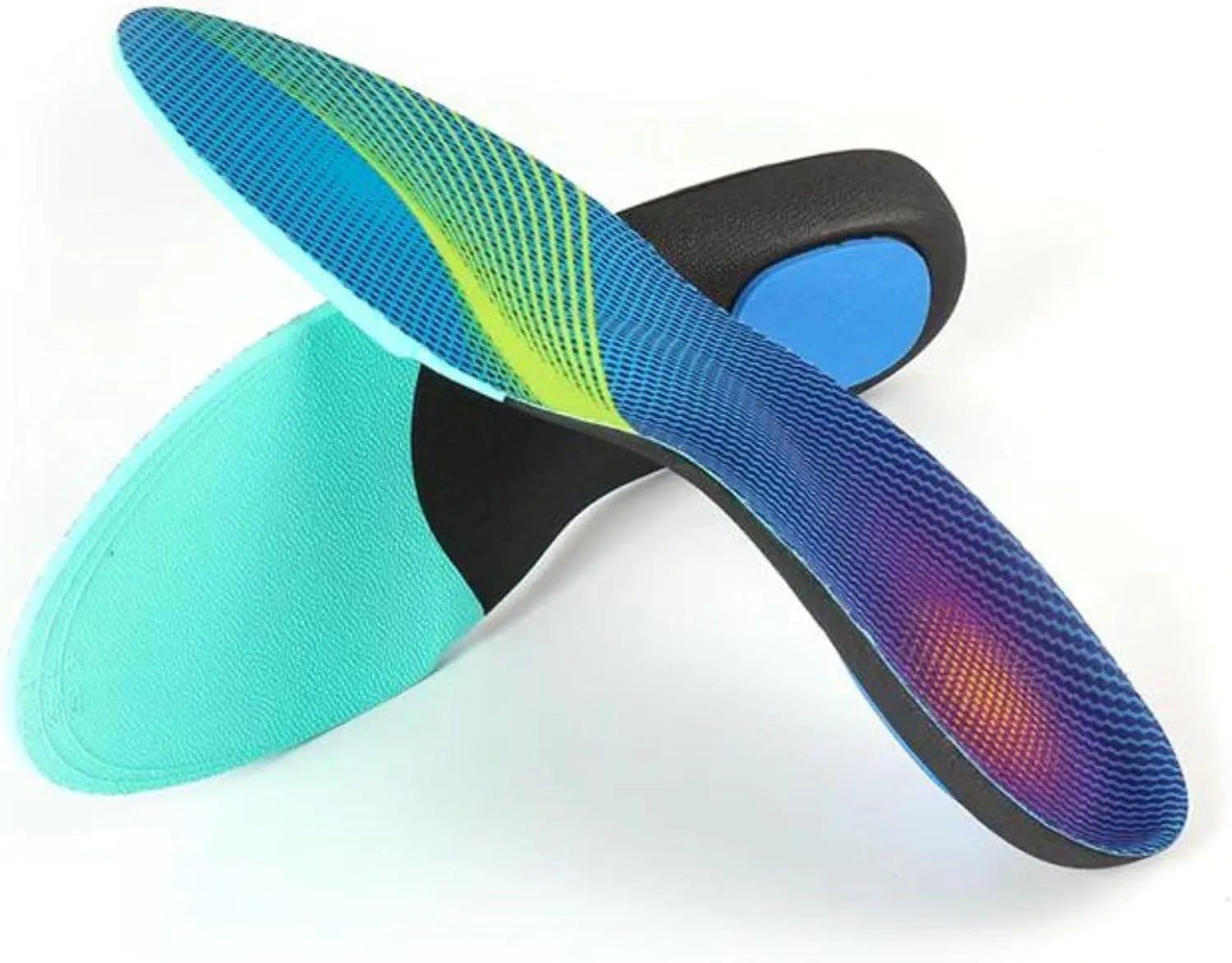 Sport Insoles for Shock Absorption and Comfort, Orthotic Cushions for Soccer, Hiking, Tennis, Basketball, and Hockey Shoes US (Men 5-7/Women 8-10)