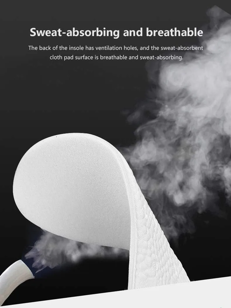 Sports Insoles Men Women Breathable Sweat-Absorbent Deodorant Insoles Thickened Full Cushion Shock-Absorbing Breathable Insoles(25mm,37 38)