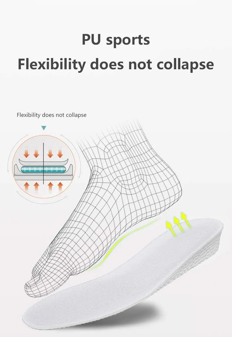 Sports Insoles Men Women Breathable Sweat-Absorbent Deodorant Insoles Thickened Full Cushion Shock-Absorbing Breathable Insoles(25mm,37 38)