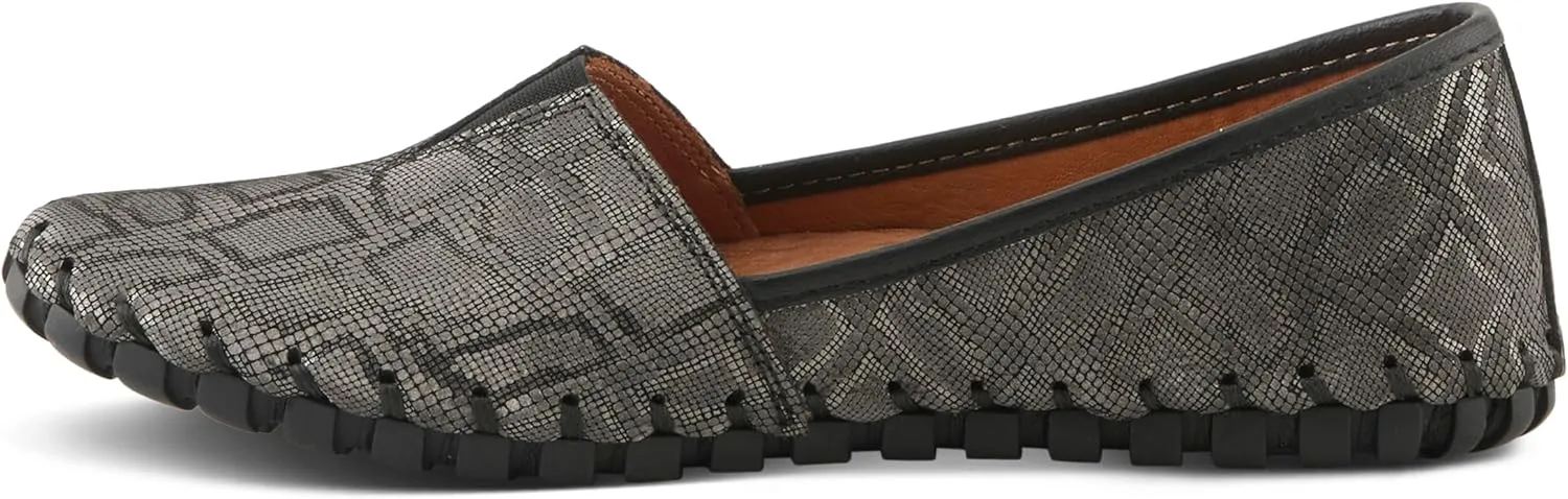 Spring Step Women's KATHALETA-GLO Slip-On Shoes - Premium Leather, Arch Support, Removable Insoles, Made in Turkey