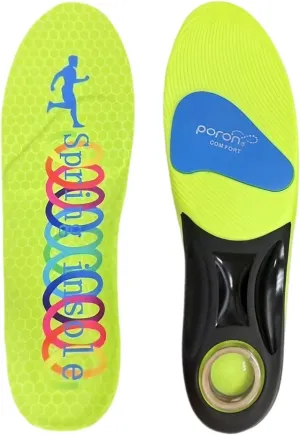 Springs with Airbag Sports Insoles for Men Women, Running Memory Foam Insoles for Shock Absorption, Plantar Fasciitis Arch Support Insoles (Green, Men 9-11/ Women 10-12-300mm)