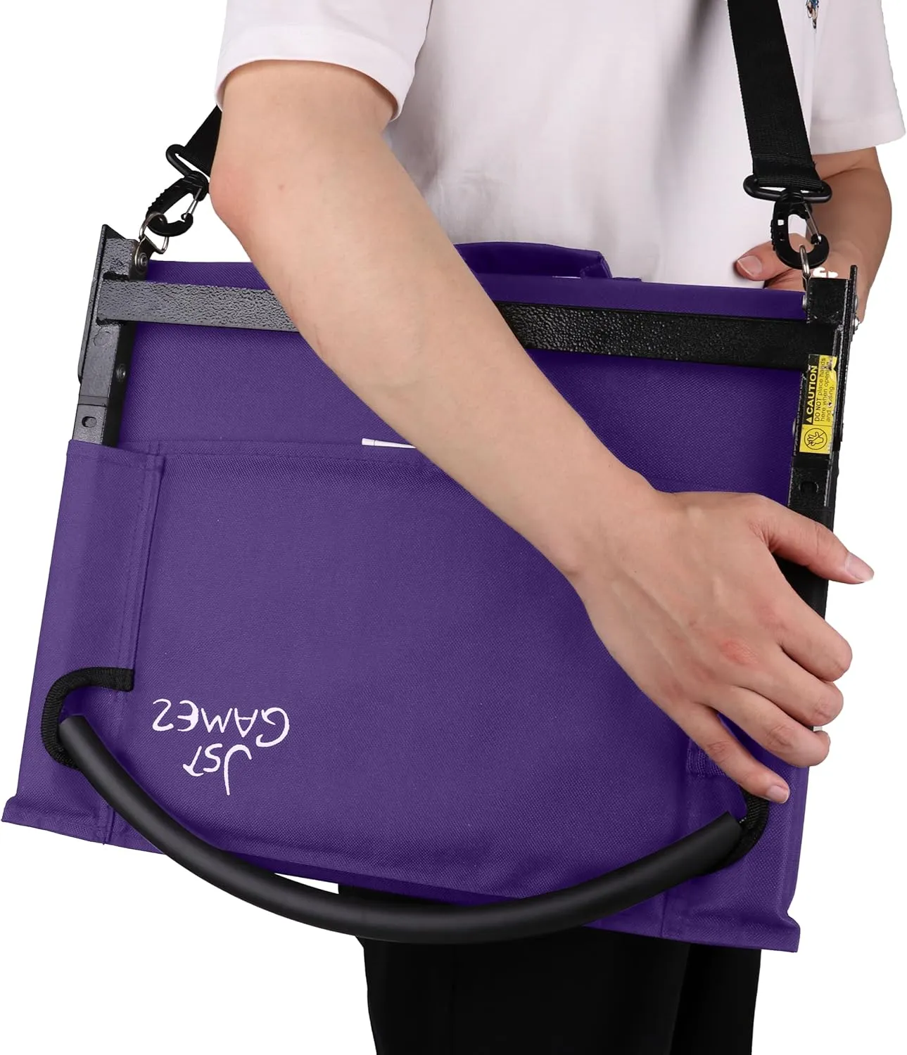 Stadium Seat with Back Support Bleacher Chair with Back and Cushion High Back Includes Shoulder Strap and Cup Holder
