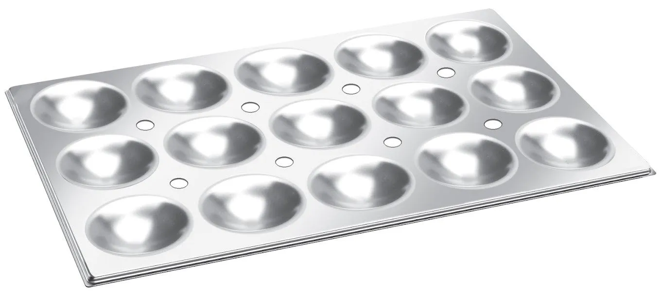 Stainless Steel 1/1 Idli Tray for Combi Oven, 15 Idli's, 3.5" Diameter, 20.8" x 12.8", SS 304