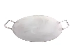 Stainless Steel Cooking Round Shape Pav Bhaji Tava, 22" Diameter, 3 MM, Live Counter Tawa Platter