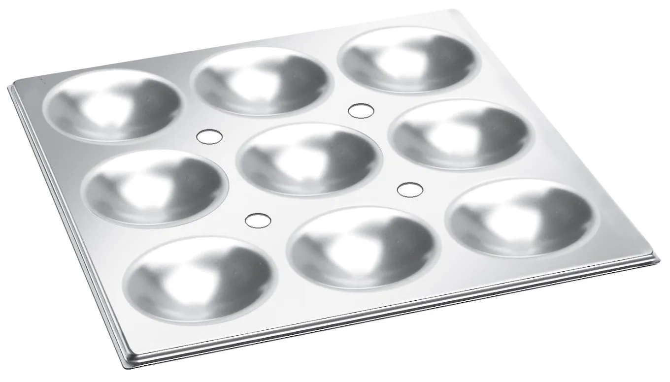 Stainless Steel Idli Tray / Plate, 9 Regular Size Idli's, 3.5" Diameter, 12" x 12.5", SS 304
