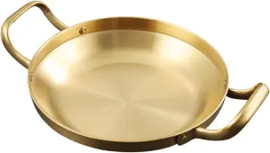 Stainless Steel Korean Cooking Pan Seafood Rice Pan for Camping Heat Resistant Easy to Clean Lightweight Versatile Cookware for Outdoor Cooking