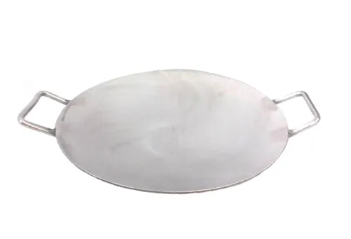 Stainless Steel Round Heavy Duty Tikki Tawa, 18", Cookware, 5 MM Thickness
