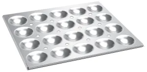 Stainless Steel SS 304 Idli Tray, 20 Idli's, 3.5" Diameter, 20" x 16.5", Commercial Cookware