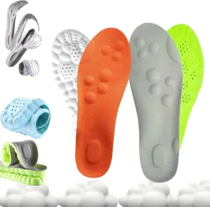 Steppers Insoles for Mens Women, Breathable Get Steppers Massage Insole, Comfort Memory Foam Steepers Insoles (Orange Green, Women 8-9 / Men 6.5-7.5)