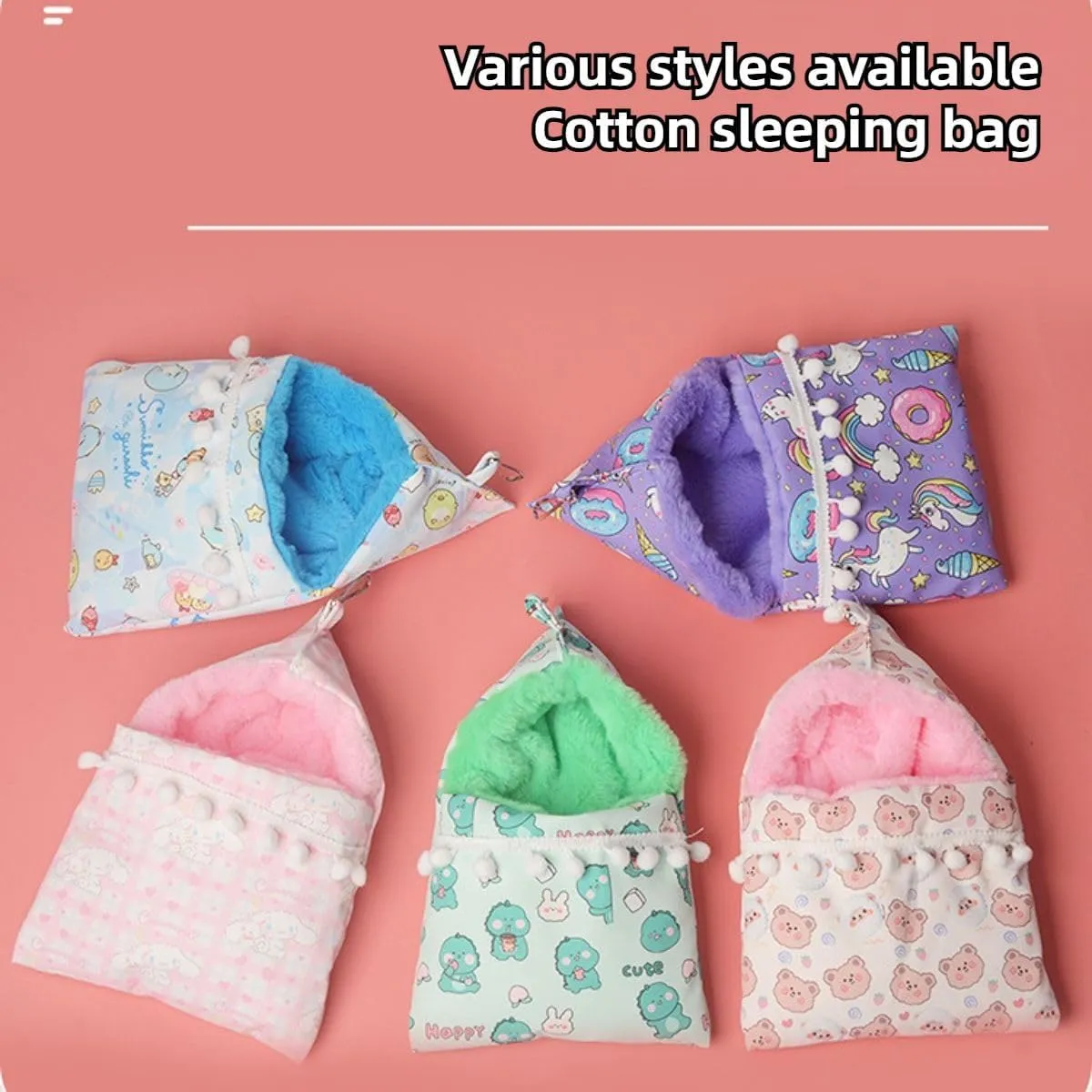 Sugar Gliders Sleeping Pouch Bag Small Pet Faux Rabbit Velvet Hanging Warm Comfortable Nest Bed for Small Animals Squirrels Marmosets Rats Hamster (Green)