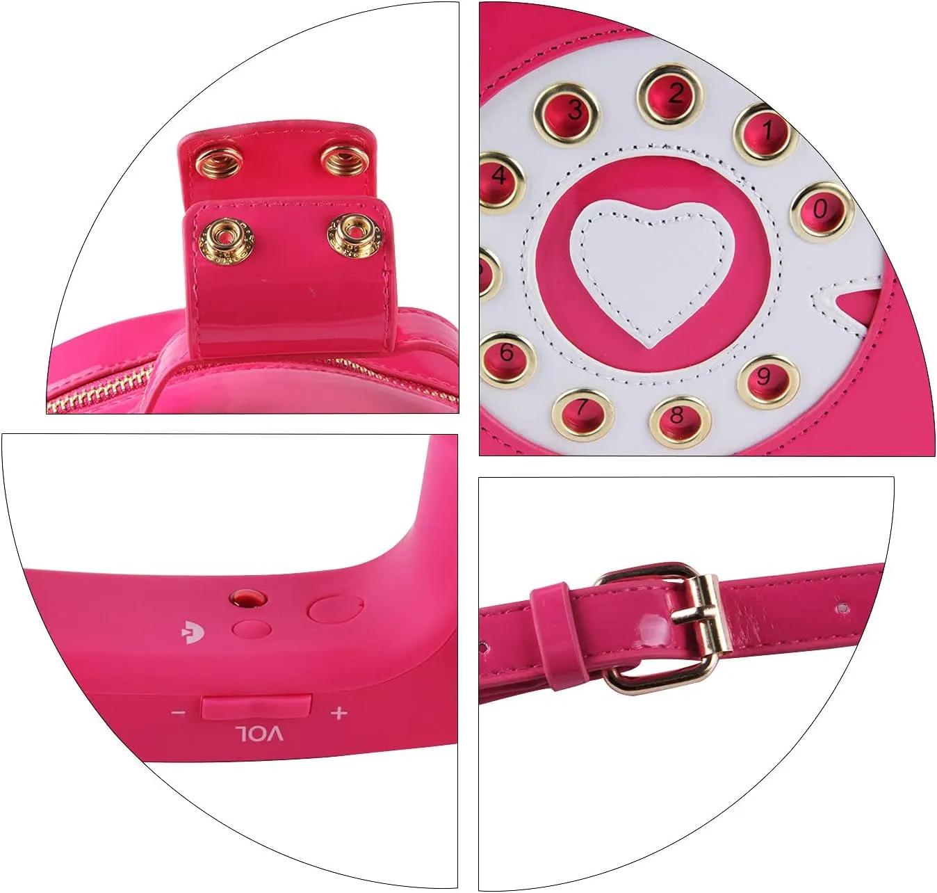 SUKUTU Telephone Shaped Purse Shoulder Crossbody Tote Bags Women Retro Phone Top-Handle Handbags for Girls