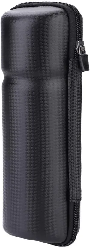 Sule Waterproof Bike Tool Case - Cycling Storage Pouch for Mountain and Road Bikes - Hard Shell Zip Bag with Bottle Cage (Carbon Black)