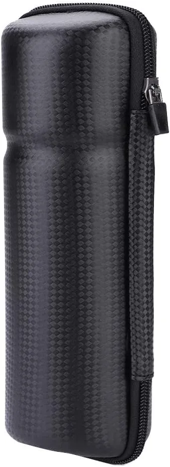 Sule Waterproof Bike Tool Case - Cycling Storage Pouch for Mountain and Road Bikes - Hard Shell Zip Bag with Bottle Cage (Carbon Black)