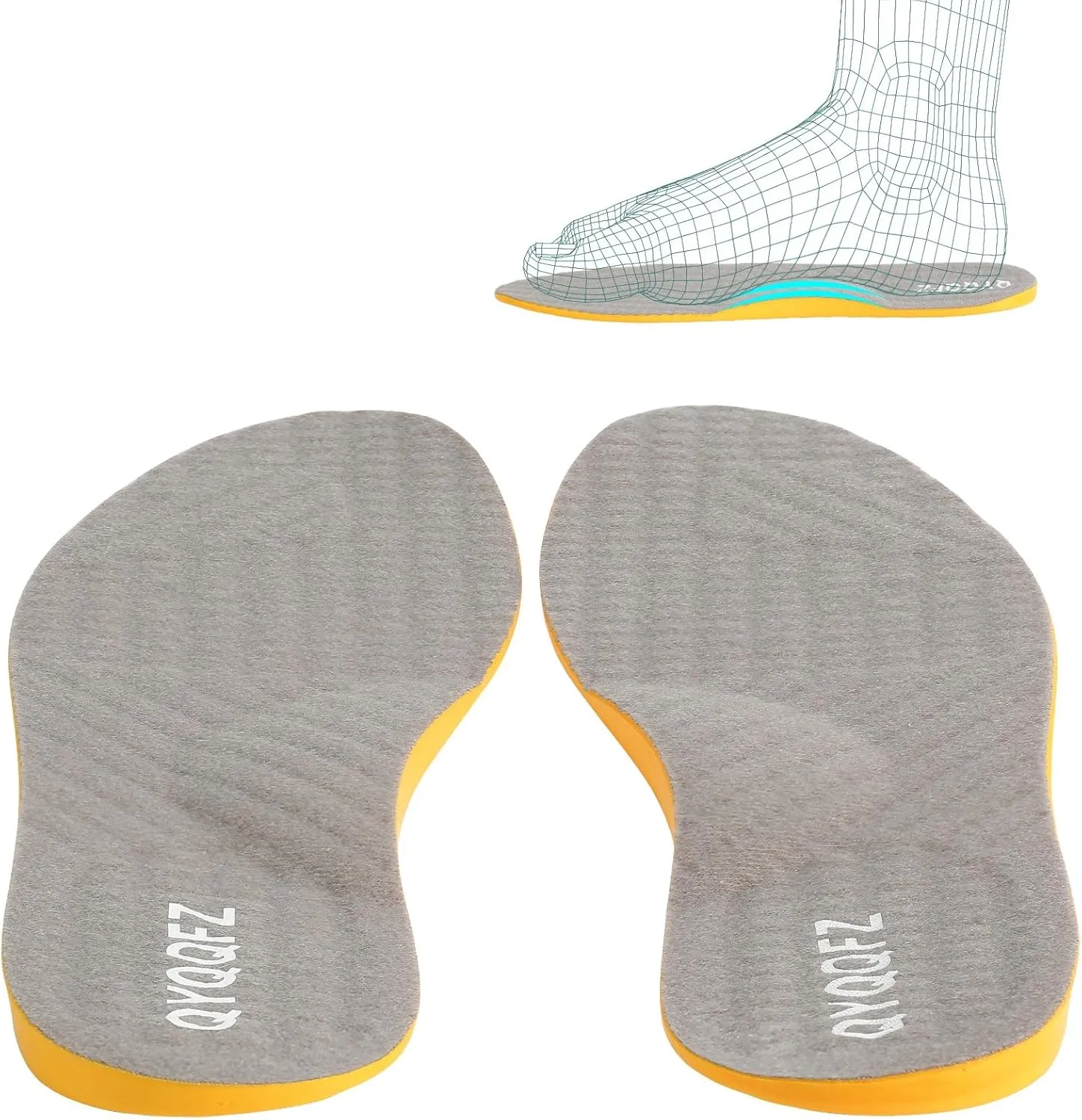 Supination Insoles for O/X Legs & Bowed Legs - Corrective Side Heel Wedge Insoles for Women & Men