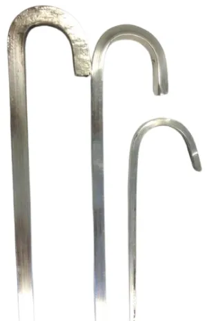 Tandoor Oven Skewers or Tandoori Seekhs, Stainless Steel, Square, 39"