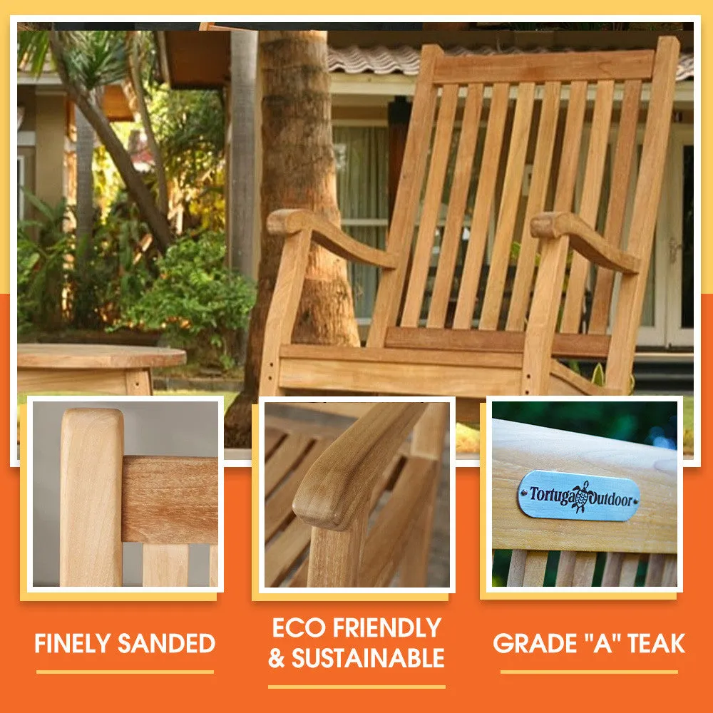 Teak Wood Rocking Chair