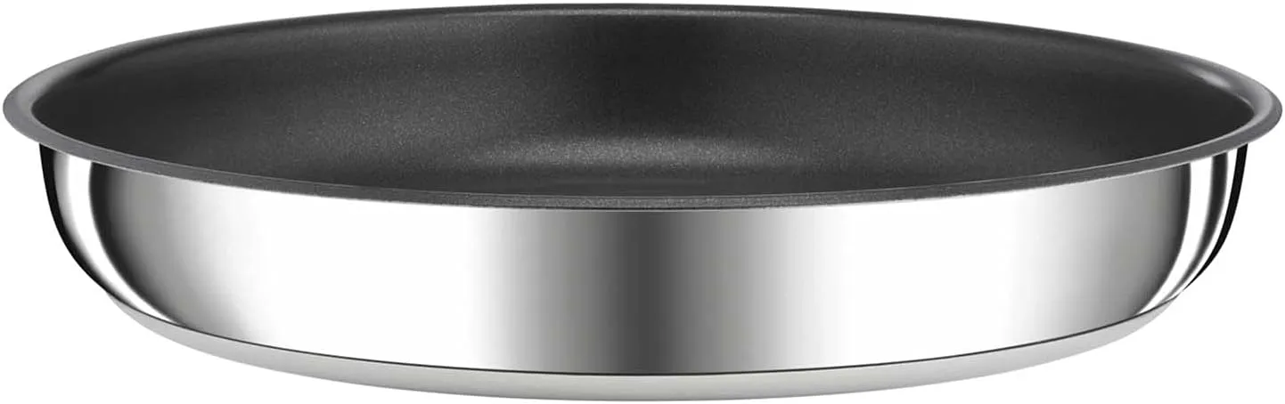 Tefal Ingenio Preference Frying Pan Skillet 22 cm, Stackable Cookware, Stainless Steel, Non-Stick Coating, Induction, Versatility, Space Saving, Temperature Indicator, Made in France L9730302