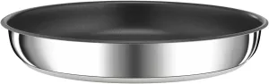 Tefal Ingenio Preference Frying Pan Skillet 22 cm, Stackable Cookware, Stainless Steel, Non-Stick Coating, Induction, Versatility, Space Saving, Temperature Indicator, Made in France L9730302
