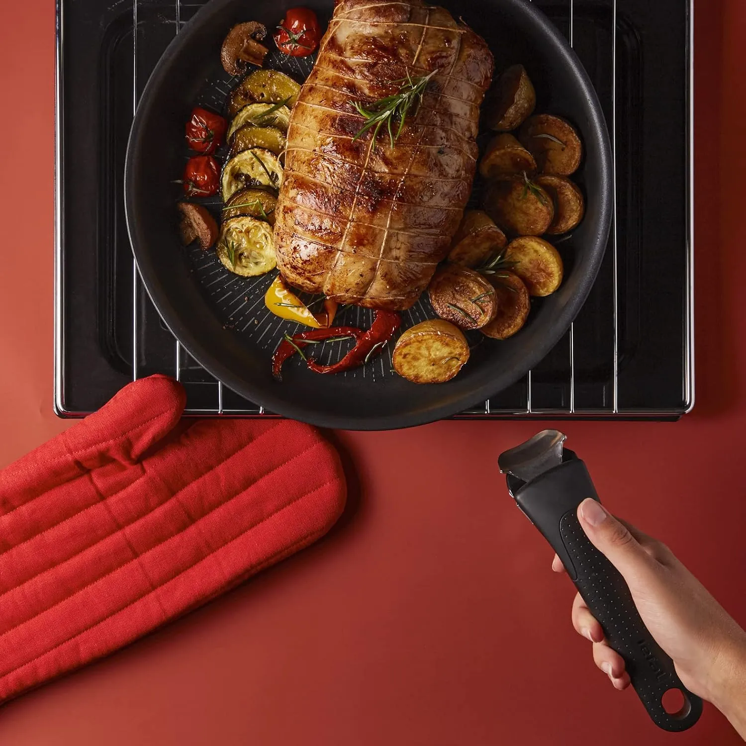 Tefal Ingenio Unlimited, 26cm Wok, Stackable, Space Saving, Non-Stick, Induction, Black, L7637732
