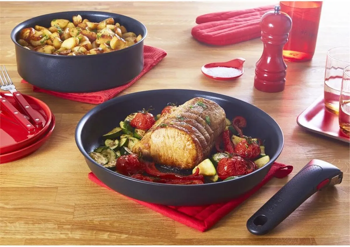 Tefal Ingenio Unlimited, 28cm Frying Pan, Stackable, Space Saving, Non-Stick, Induction, Black, L7630632