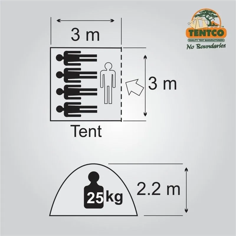 Tentco Senior Wanderer 4-Person Canvas Dome Tent