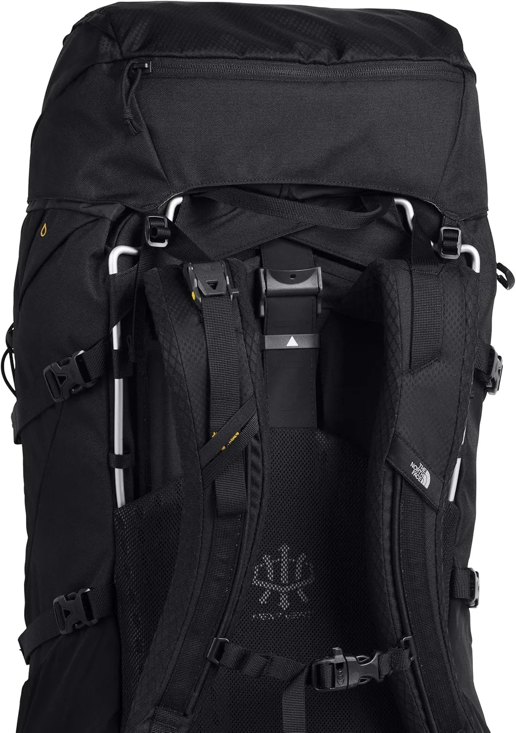 The North Face Terra Backpacking Backpack, TNF Black/TNF Black, L-1X 65 L