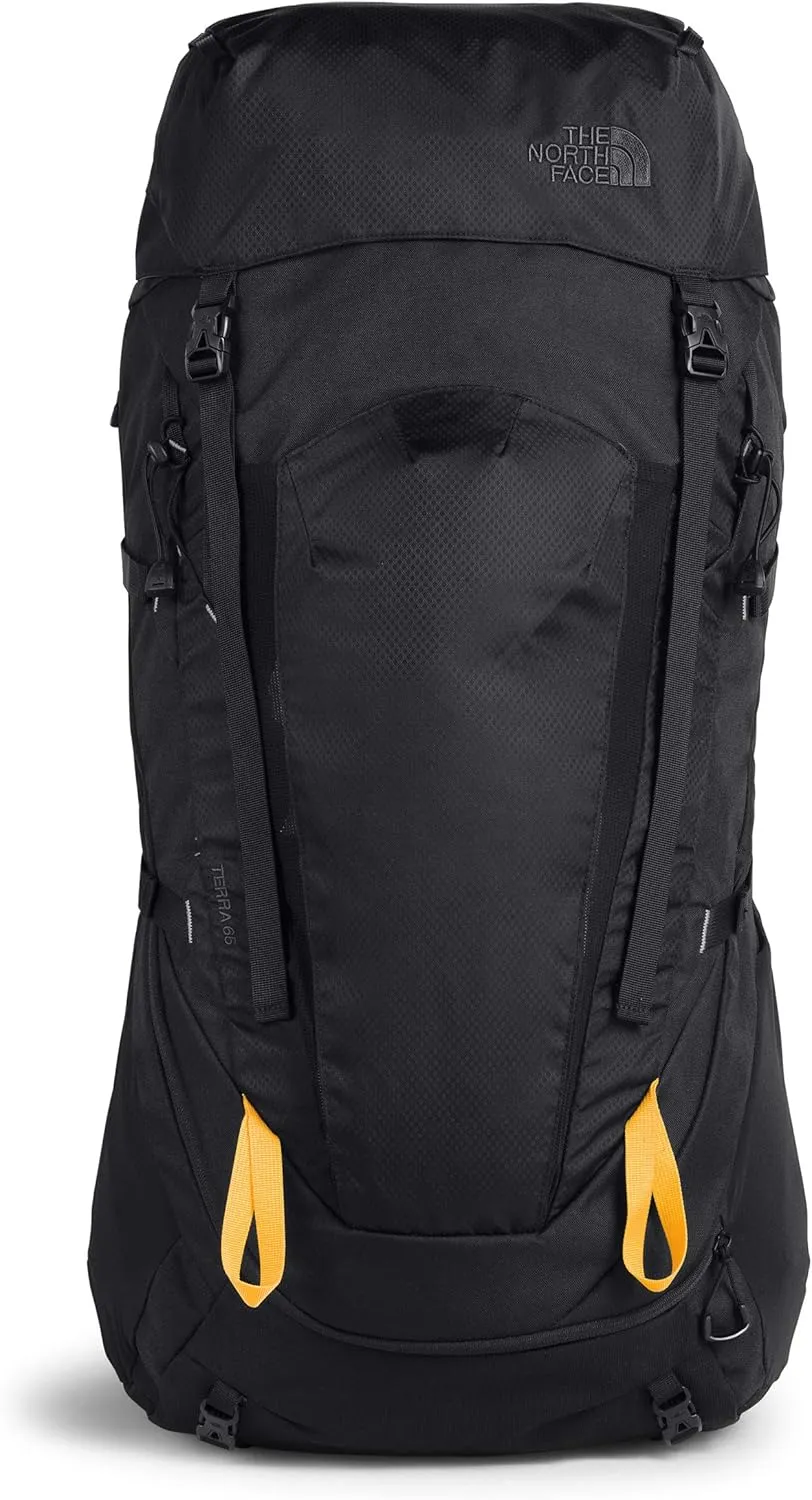 The North Face Terra Backpacking Backpack, TNF Black/TNF Black, L-1X 65 L