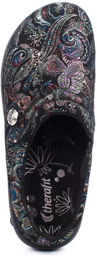 Therafit Molly Women's Arch Support Leather Clog - for Plantar Fasciitis/Foot Pain