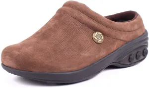 Therafit Molly Women's Arch Support Leather Clog - for Plantar Fasciitis/Foot Pain